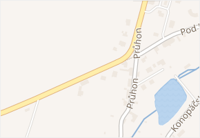 Průhon v obci Heřmanův Městec - mapa ulice