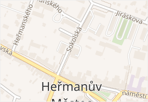 Sokolská v obci Heřmanův Městec - mapa ulice
