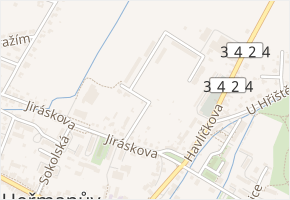 V Lukách v obci Heřmanův Městec - mapa ulice