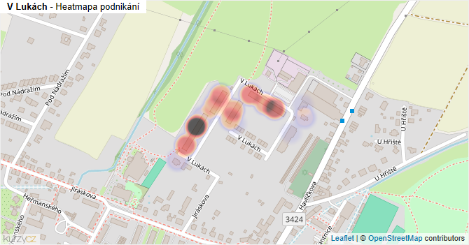 V Lukách - mapa podnikání