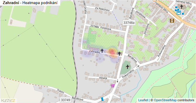 Zahradní - mapa podnikání