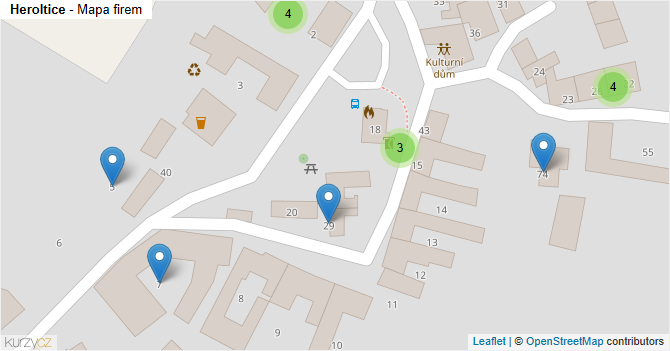 Heroltice - mapa firem