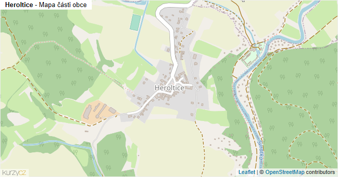 Heroltice - mapa části obce