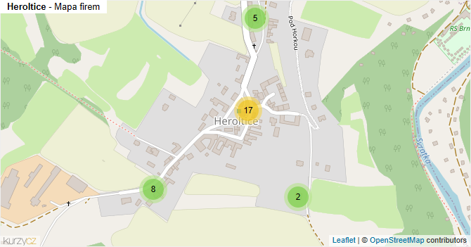 Heroltice - mapa firem