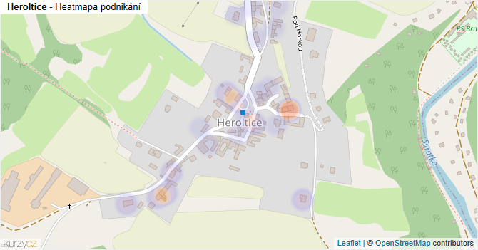 Heroltice - mapa podnikání