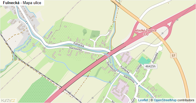 Fulnecká - mapa ulice