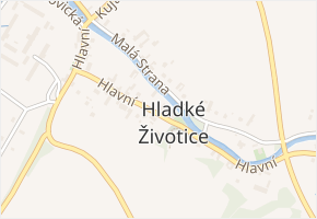 Na Stráni v obci Hladké Životice - mapa ulice