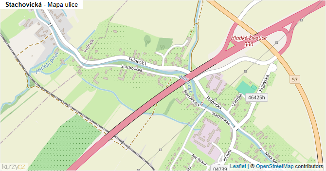 Stachovická - mapa ulice