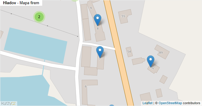 Hladov - mapa firem