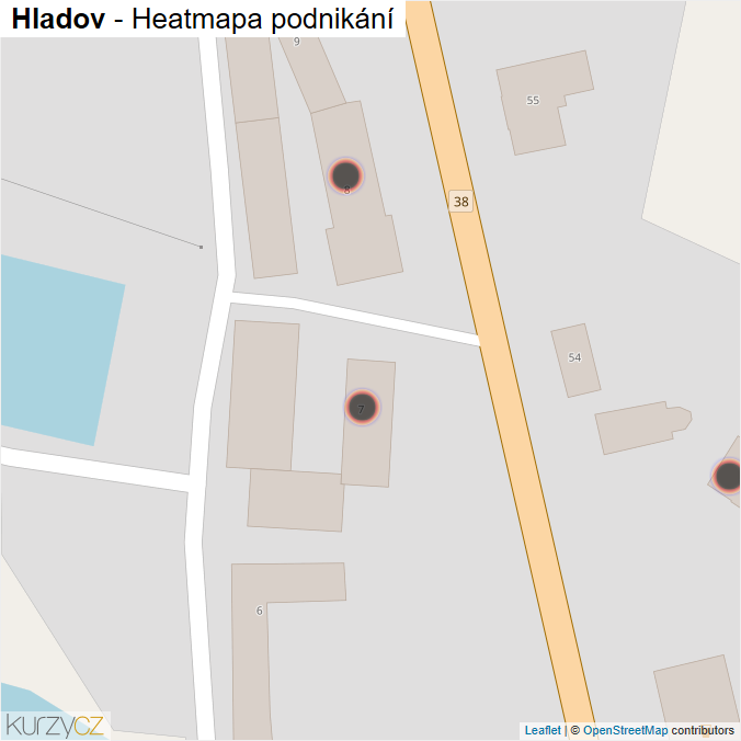 Mapa Hladov - Firmy v obci.