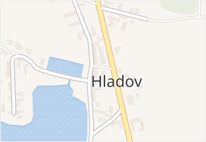 Hladov v obci Hladov - mapa části obce