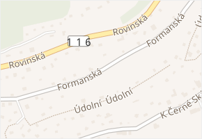 Formanská v obci Hlásná Třebaň - mapa ulice