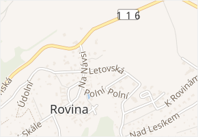 Letovská v obci Hlásná Třebaň - mapa ulice