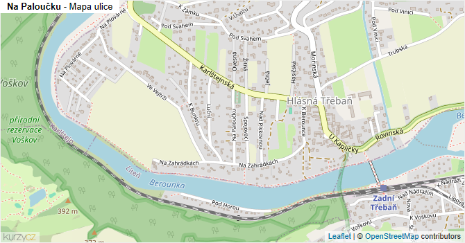 Na Paloučku - mapa ulice