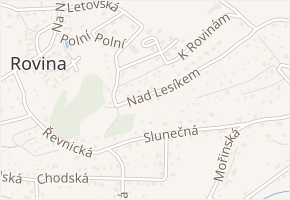 Nad Lesíkem v obci Hlásná Třebaň - mapa ulice