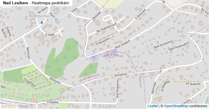 Nad Lesíkem - mapa podnikání