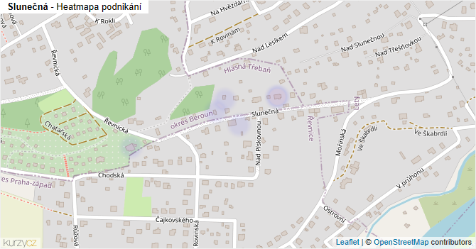 Slunečná - mapa podnikání