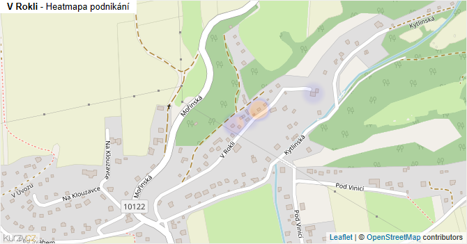 V Rokli - mapa podnikání