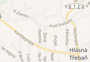 Žitná v obci Hlásná Třebaň - mapa ulice