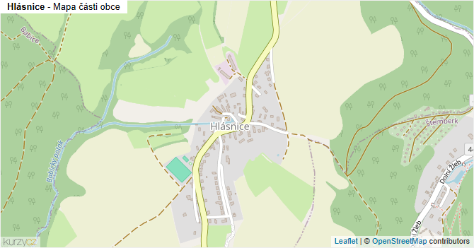 Hlásnice - mapa části obce