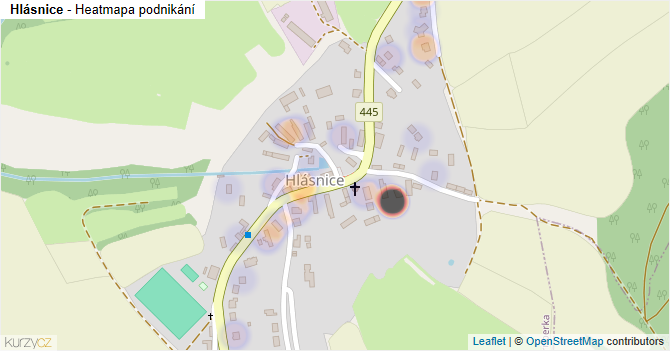 Hlásnice - mapa podnikání