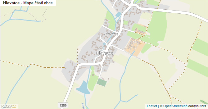 Hlavatce - mapa části obce
