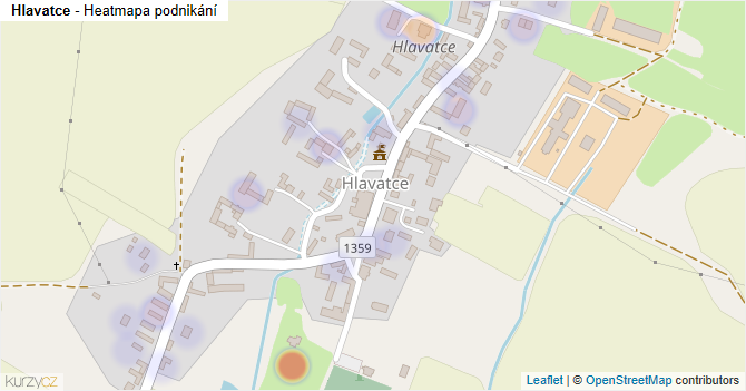Hlavatce - mapa podnikání
