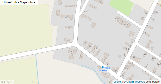 Hlavečník - mapa obce
