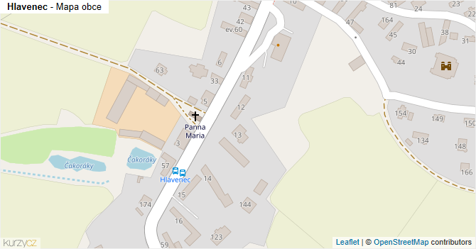 Hlavenec - mapa obce