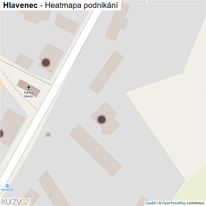 Mapa Hlavenec - Firmy v obci.