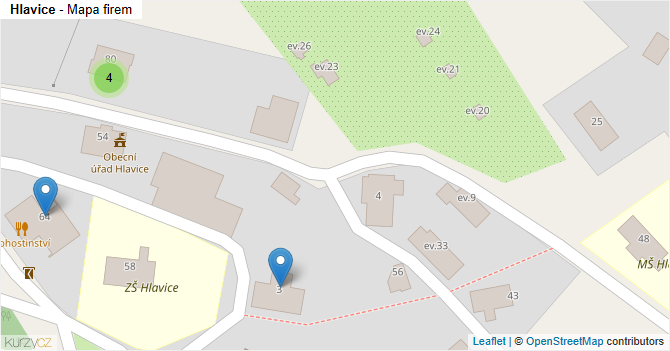 Hlavice - mapa firem