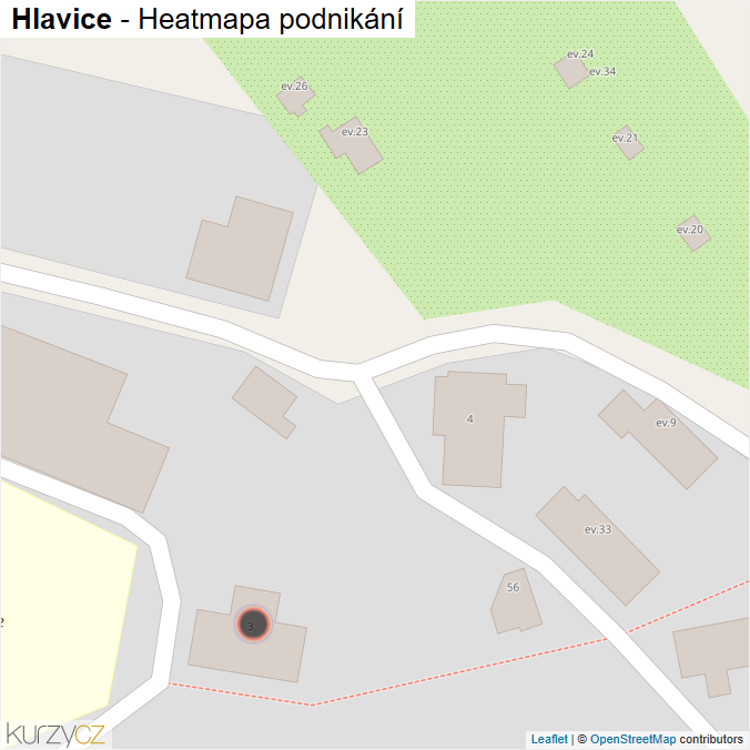 Mapa Hlavice - Firmy v obci.