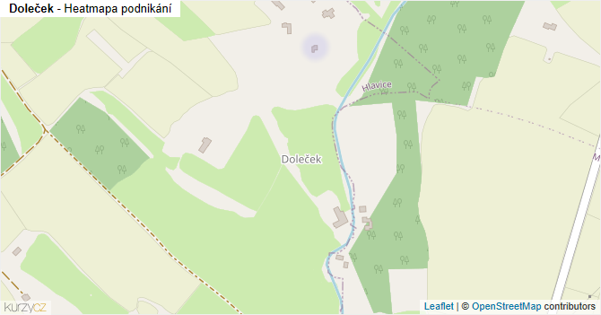 Doleček - mapa podnikání