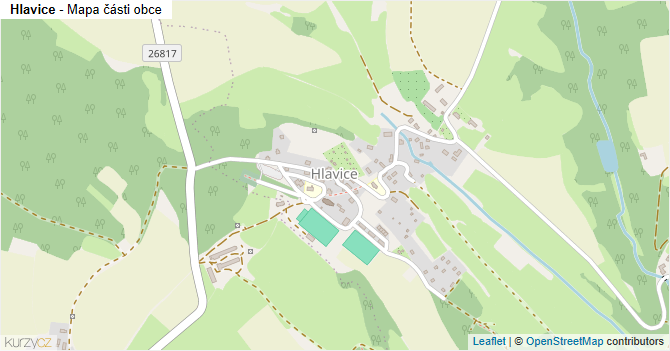 Hlavice - mapa části obce