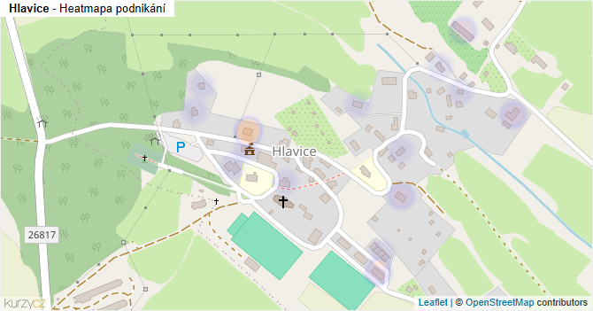 Hlavice - mapa podnikání