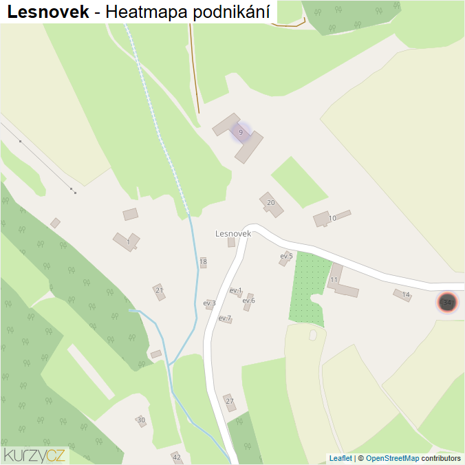 Mapa Lesnovek - Firmy v části obce.