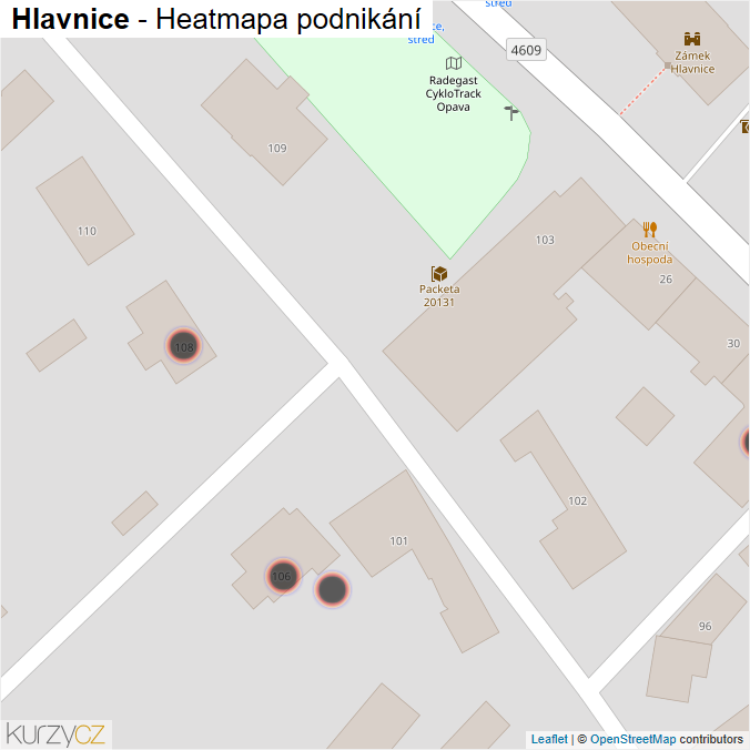 Mapa Hlavnice - Firmy v obci.