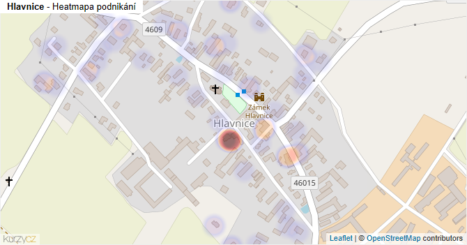 Hlavnice - mapa podnikání