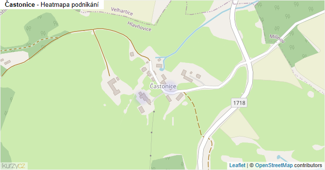 Častonice - mapa podnikání