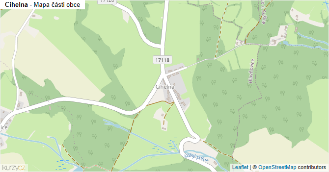 Cihelna - mapa části obce