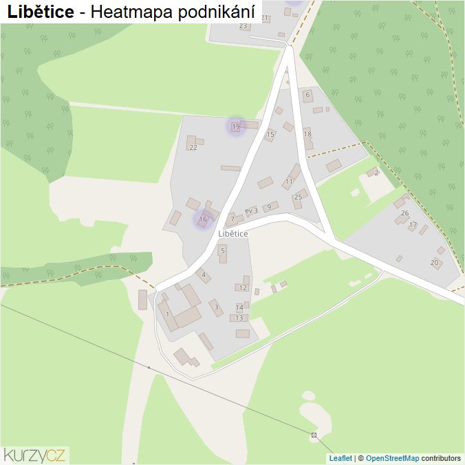 Mapa Libětice - Firmy v části obce.