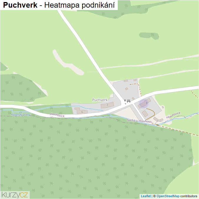 Mapa Puchverk - Firmy v části obce.