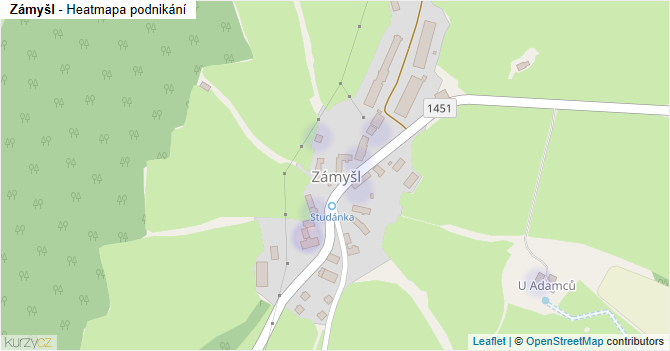 Zámyšl - mapa podnikání