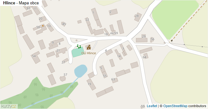 Hlince - mapa obce