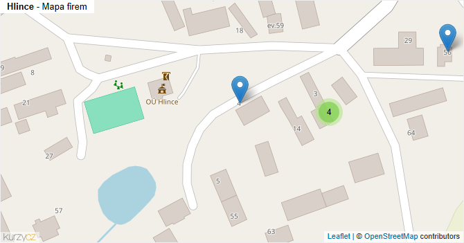 Hlince - mapa firem