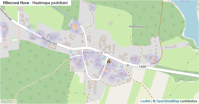 Hlincová Hora - mapa podnikání