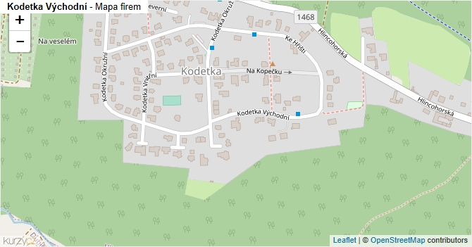 Kodetka Východní - mapa firem
