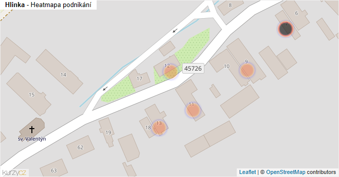 Hlinka - mapa podnikání