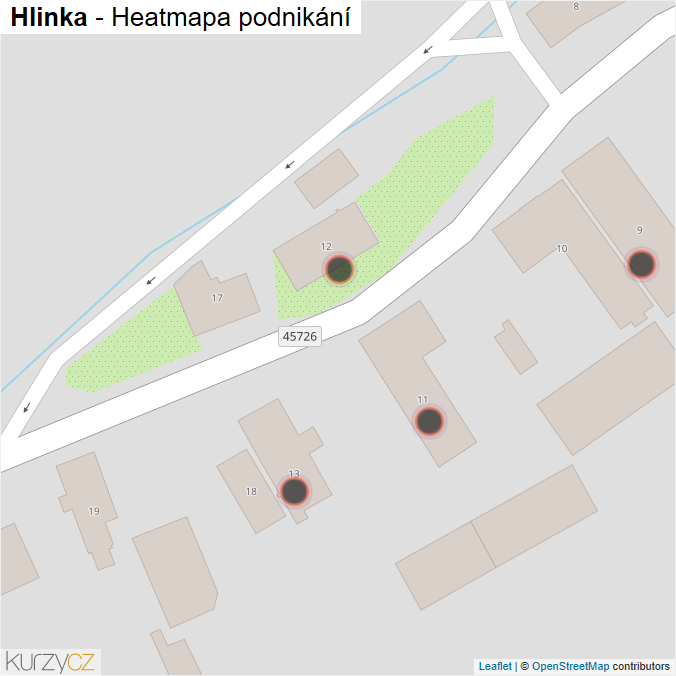 Mapa Hlinka - Firmy v obci.