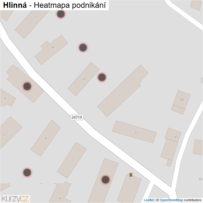 Mapa Hlinná - Firmy v obci.
